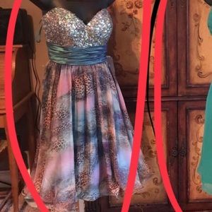 Cocktail animal print dress